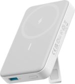 Anker 633 Magnetic Power Bank 10000mAh — Foldable Magnetic Wireless Charger، مناسب لـ iPhone 17 (17/17 Air/17 Pro/17 Pro Max) وiPhone 16/15/14 Series، اللون White.
