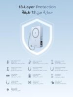 باور بانك UGREEN MagFlow Qi2 سعة 10000mAh، شحن مغناطيسي MagSafe بقدرة 25W، مع كابل USB‑C مدمج 30W، مناسب لـ iPhone 17 ومتوافق مع iPhone وAirPods وبعض أجهزة Xiaomi وSamsung (سلسلة 2025).