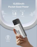 Anker 633 Magnetic Power Bank 10000mAh — Foldable Magnetic Wireless Charger، مناسب لـ iPhone 17 (17/17 Air/17 Pro/17 Pro Max) وiPhone 16/15/14 Series، اللون White.