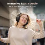 سماعة UGREEN HiTune Max5C أوفر-إير لاسلكية بعزل ضوضاء متكيف ANC حتى 38dB، وصوت Hi‑Res مع دعم LDAC وCustom EQ عبر تطبيق UGREEN.