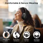 سماعة UGREEN HiTune Max5C أوفر-إير لاسلكية بعزل ضوضاء متكيف ANC حتى 38dB، وصوت Hi‑Res مع دعم LDAC وCustom EQ عبر تطبيق UGREEN.