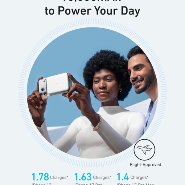 Anker MagGo Power Bank, Ultra-Slim 10,000mAh Magnetic Portable Charger, Qi2 Certified 15W Ultra-Fast MagSafe-Compatible Battery Pack, PD 30W, Ergonomic Design, For iPhone 17/16/15/14/13 Series Only