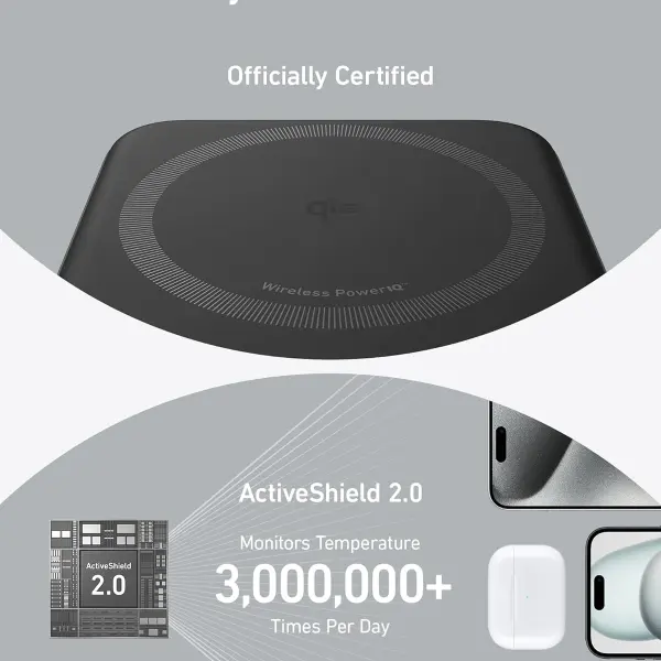 Anker MagGo Power Bank, Qi2 Certified 15W Ultra-Fast MagSafe-Compatible Portable Charger, 10,000mAh Battery Pack with Smart Display and Foldable Stand, For iPhone 17/16/15/14 Only(USB-C Cable Include)