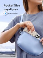 باور بانك UGREEN MagSafe سعة 5000mAh — Ultra‑Mini شاحن لاسلكي مغناطيسي، يدعم شحن سلكي PD 15W عبر كابل USB‑C، وشحن لاسلكي مغناطيسي 7.5W، مناسب لآيفون iPhone 17/16/15 وغيرها، اللون White.