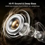 سماعة UGREEN HiTune Max5C أوفر-إير لاسلكية بعزل ضوضاء متكيف ANC حتى 38dB، وصوت Hi‑Res مع دعم LDAC وCustom EQ عبر تطبيق UGREEN.