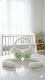 سماعة رأس للتدفئة سماعة تدفئة للأطفال سماعة رأس أرنب سماعة مريحة وملونة سماعة للأطفال والمراهقين أذن أرنب مرنة إكسسوار دافئ سماعة فريدة للأطفال سماعة رأس مرنة