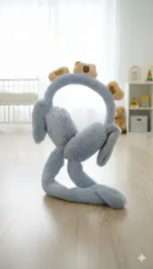 سماعة تدفئة على شكل دمية دب للأطفال والكبار، أذنان ناعمتان للدفء والراحة 1 Gemini Generated Image dttio6dttio6dtti