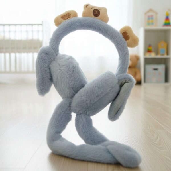 سماعة تدفئة سماعة دب أذنان ناعمتان سماعة للأطفال والكبار دفء وراحة إكسسوار شتوي سماعة منزلية سماعة للأجواء الباردة