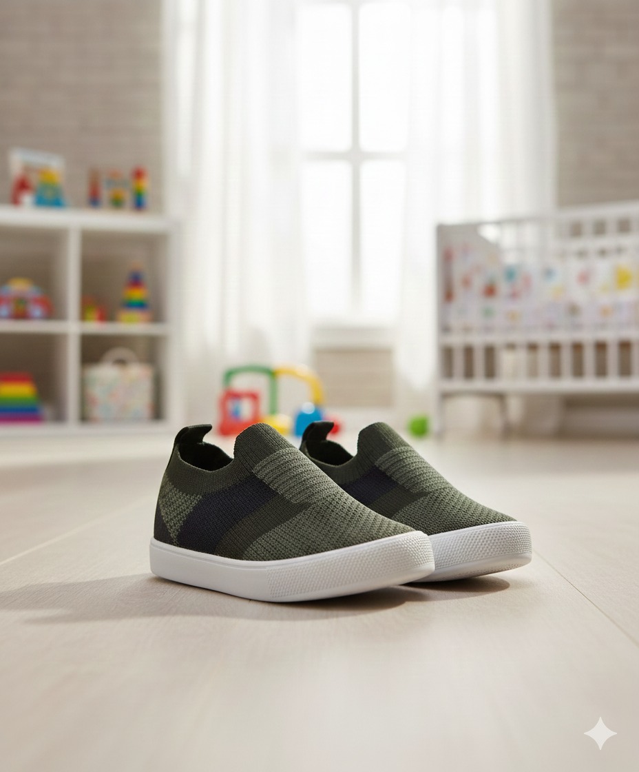 حذاء أطفال سليب أون محبوك، خفيف ومريح بنعل مطاطي مانع للانزلاق حذاء أطفال سليب أون محبوك، خفيف ومريح بنعل مطاطي مانع للانزلاق