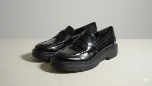 حذاء لوفر نسائي أسود جلد لامع، نعل سميك مريح مانع للانزلاق 1 WhatsApp Image 2025 12 16 at 5.20.30 PM 3