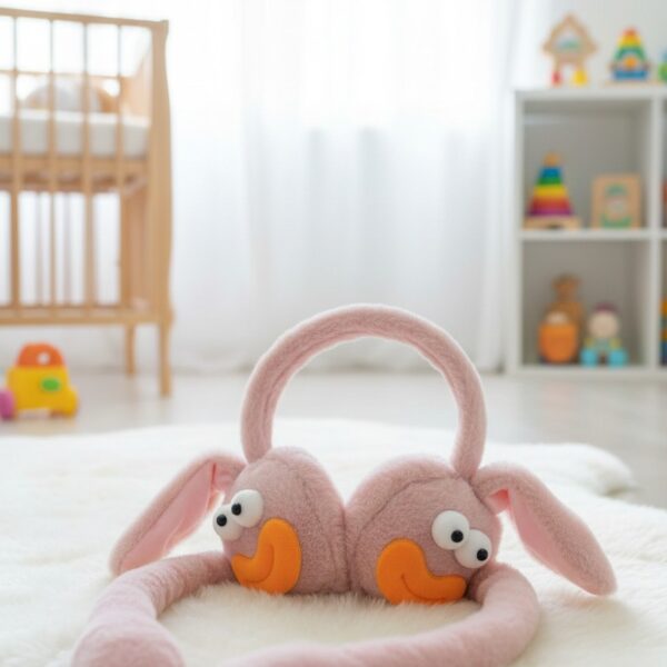 سماعة رأس للتدفئة سماعة تدفئة للأطفال سماعة رأس أرنب سماعة مريحة وملونة سماعة للأطفال والمراهقين أذن أرنب مرنة إكسسوار دافئ سماعة فريدة للأطفال سماعة رأس مرنة