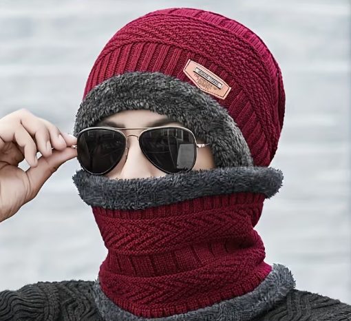 قبعة شتوية سميكة مبطنة بالفرو للجنسين