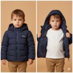 جاكيت بافر (Puffer) شتوي للأطفال - أزرق كحلي ملكي