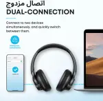 Soundcore Q20i Hybrid ANC سماعة رأس لاسلكية Over‑Ear من Anker، Hi‑Res Audio وباس قوي مع 44H تشغيل ووضع Transparency Mode.