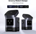 UGREEN Uno شاحن لاسلكي مغناطيسي 15W Qi2 – محطة شحن 2×1 قابلة للطي لـ iPhone وAirPods