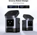 UGREEN Uno شاحن لاسلكي مغناطيسي 15W Qi2 – محطة شحن 2×1 قابلة للطي لـ iPhone وAirPods