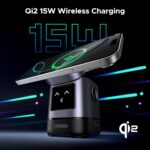 UGREEN Uno شاحن لاسلكي مغناطيسي 15W Qi2 – محطة شحن 2×1 قابلة للطي لـ iPhone وAirPods