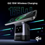 UGREEN Uno شاحن لاسلكي مغناطيسي 15W Qi2 – محطة شحن 2×1 قابلة للطي لـ iPhone وAirPods