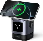 UGREEN Uno شاحن لاسلكي مغناطيسي 15W Qi2 – محطة شحن 2×1 قابلة للطي لـ iPhone وAirPods