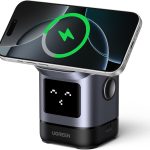 UGREEN Uno شاحن لاسلكي مغناطيسي 15W Qi2 – محطة شحن 2×1 قابلة للطي لـ iPhone وAirPods