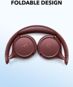 Soundcore by Anker H30i Wireless On‑Ear Headphones سماعة لاسلكية – Pure Bass، Bluetooth 5.3، بطارية 70H، Multipoint، قابلة للطي + App