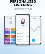 Soundcore by Anker H30i Wireless On‑Ear Headphones سماعة لاسلكية – Pure Bass، Bluetooth 5.3، بطارية 70H، Multipoint، قابلة للطي + App