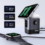 UGREEN Uno شاحن لاسلكي مغناطيسي 15W Qi2 – محطة شحن 2×1 قابلة للطي لـ iPhone وAirPods