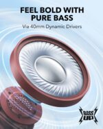 Soundcore by Anker H30i Wireless On‑Ear Headphones سماعة لاسلكية – Pure Bass، Bluetooth 5.3، بطارية 70H، Multipoint، قابلة للطي + App