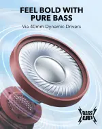 Soundcore by Anker H30i Wireless On‑Ear Headphones سماعة لاسلكية – Pure Bass، Bluetooth 5.3، بطارية 70H، Multipoint، قابلة للطي + App