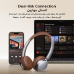 سماعة UGREEN Studio Plus Over‑Ear Wireless – عزل ضوضاء متكيف ANC، مكالمات AI واضحة، Bluetooth 6.0، خفيفة ومريحة