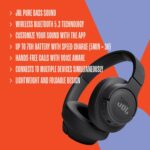 سماعة JBL Tune 720BT لاسلكية Over‑Ear – Pure Bass، بلوتوث 5.3، بطارية 76 ساعة، Multi‑Point، قابلة للطي (أسود)