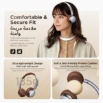 سماعة UGREEN Studio Plus Over‑Ear Wireless – عزل ضوضاء متكيف ANC، مكالمات AI واضحة، Bluetooth 6.0، خفيفة ومريحة
