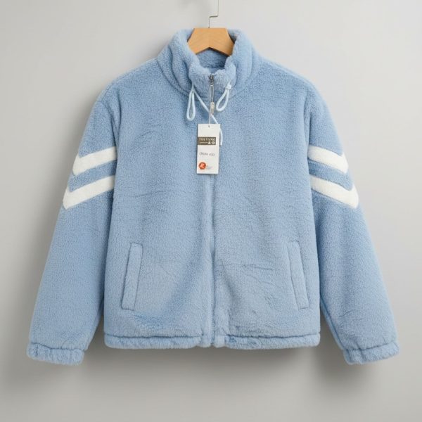 جاكيت نسائي شتوي فرو ناعم بقبعة، تصميم كاجوال دافئ وأنيق