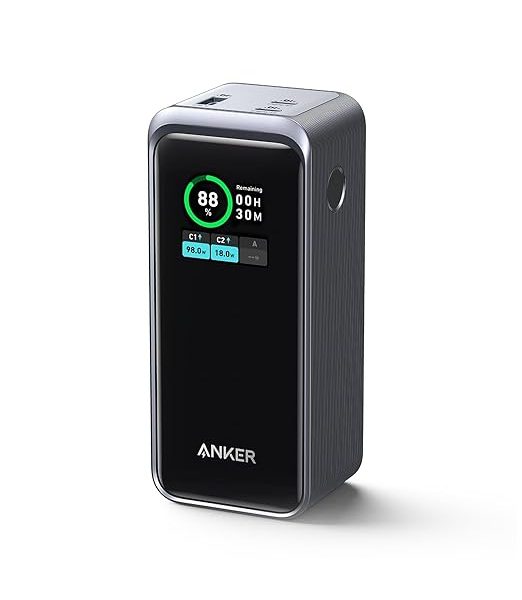 Anker Prime Power Bank, 20,000mAh Portable Charger with 200W Output, Smart Digital Display, 2 USB-C and 1 USB-A Port Compatible with MacBook Pro/Air, iPhone 17/16 Series, Samsung, Huaiwei, Dell