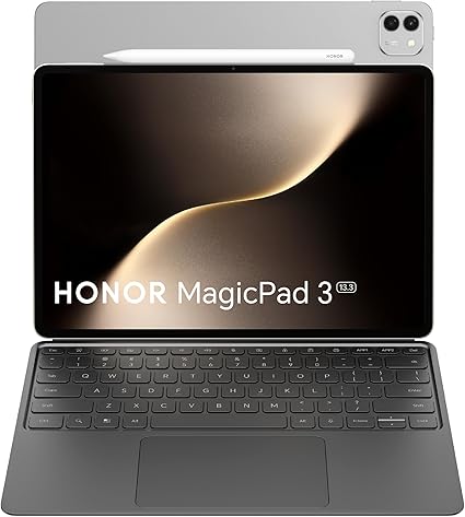 تابلت Honor MagicPad 3 بشاشة 13.3 بوصة، قلم سحري، لوحة مفاتيح ذكية، ذاكرة وصول عشوائي (RAM) بسعة 16 جيجابايت وسعة تخزين 512 جيجابايت، بطارية 12450 مللي أمبير/ساعة