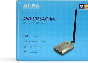 الفا نيتورك محول USB لتعزيز نطاق واي فاي 802.11ac AWUS036ACHM