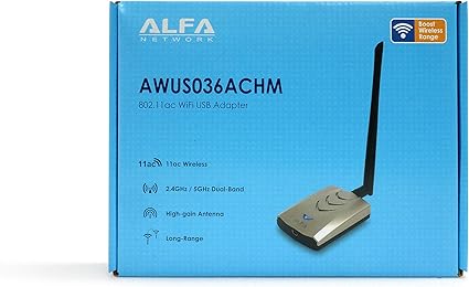 الفا نيتورك محول USB لتعزيز نطاق واي فاي 802.11ac AWUS036ACHM