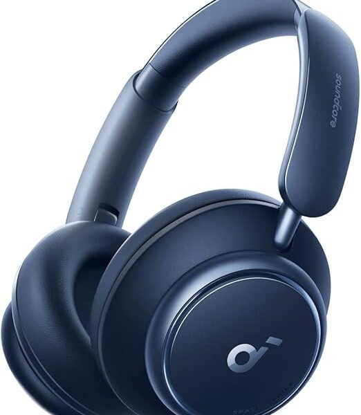 سماعة راس سبيس Q45 بالغاء الضوضاء التكيفي والغاء للضوضاء بمقدار 98% ووقت تشغيل طويل يصل الى 50 ساعة وتحكم عن طريق التطبيق وصوت عالي الدقة بتفاصيل واضحة وبلوتوث 5.3 مثالية للسفر من سوندكور من انكر