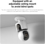 كاميرا مراقبة ذكية 4 ميجابيكسل بعدسة مزدوجة مع واي فاي 6 ثنائي النطاق C500 من شاومي