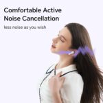 سماعات أذن لاسلكية X7 لايت من اونر تشويس مع مشابك للأذن، سماعات بلوتوث 5.3 بخاصية إلغاء الضوضاء اي ان سي، مقاومة للماء بدرجة IPX5، سماعات أذن رياضية - أبيض