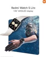 ساعة ريدمي 5 لايت تتميز بشاشة اموليد 1.97 بوصة ونظام تحديد المواقع مدمج ومكالمات بلوتوث وتتبع متقدم للصحة والتمارين وعمر بطارية 18 يومًا من شاومي، لون ذهبي فاتح