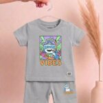 طقم أطفال ولادي صيفي قطعتين بطبعة "القرش" Awesome Vibes