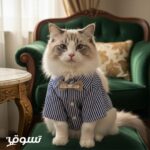 قميص رسمي كلاسيكي للحيوانات الأليفة بياقة و"بابيون" (ربطة عنق) – متجر تَسَوق