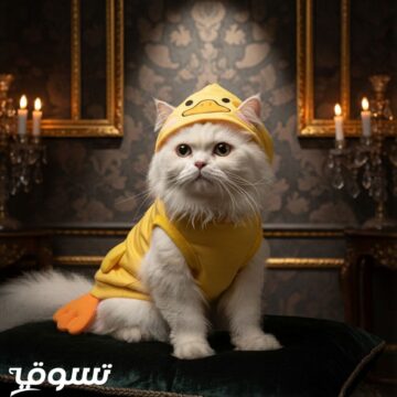 زي "البطة" التنكري المبهج للحيوانات الأليفة – تصميم "هودي" ناعم وألوان زاهية