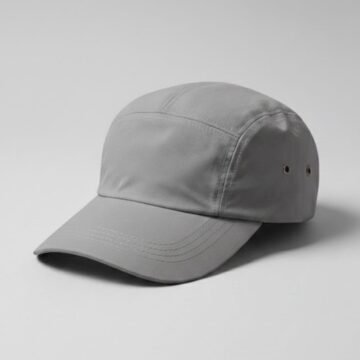 كاب رمادي خماسي الأجزاء بتصميم 5-Panel عصري