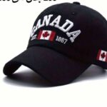 كاب أسود كندا بتصميم فنتدج مطرز - Canada 1867