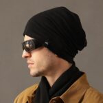 أيس كاب أسود سادة بتصميم Slouchy عصري ومرن