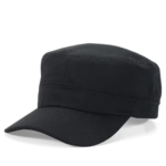 كاب عسكري أسود كلاسيكي بتصميم كاديت (Military Cap)