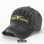 كاب أسود فنتدج بتصميم Texas Country Forever