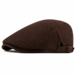 قبعة "البيريه الصيفي" (Summer Mesh Flat Cap) – تصميم شبكي للتهوية – متوفرة باللون البني (متجر تَسَوق)